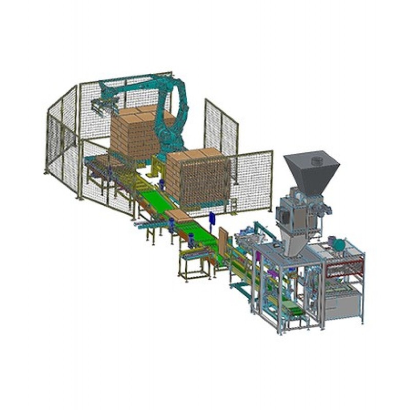 袋包裝全自動定量包裝碼垛線